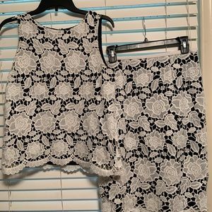 Classy! Karl Lagerfeld 2 pc lace skirt and top